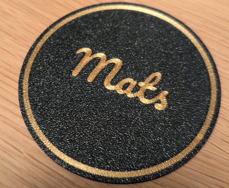 Untersetzer mit Namen aus PLA Untersetzer mit Namen aus PLA